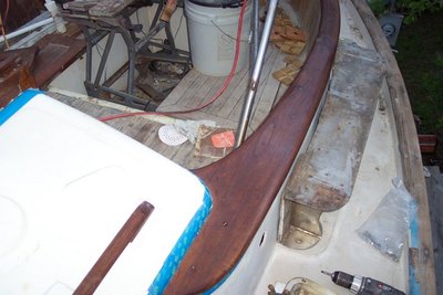 The wood in the cockpit